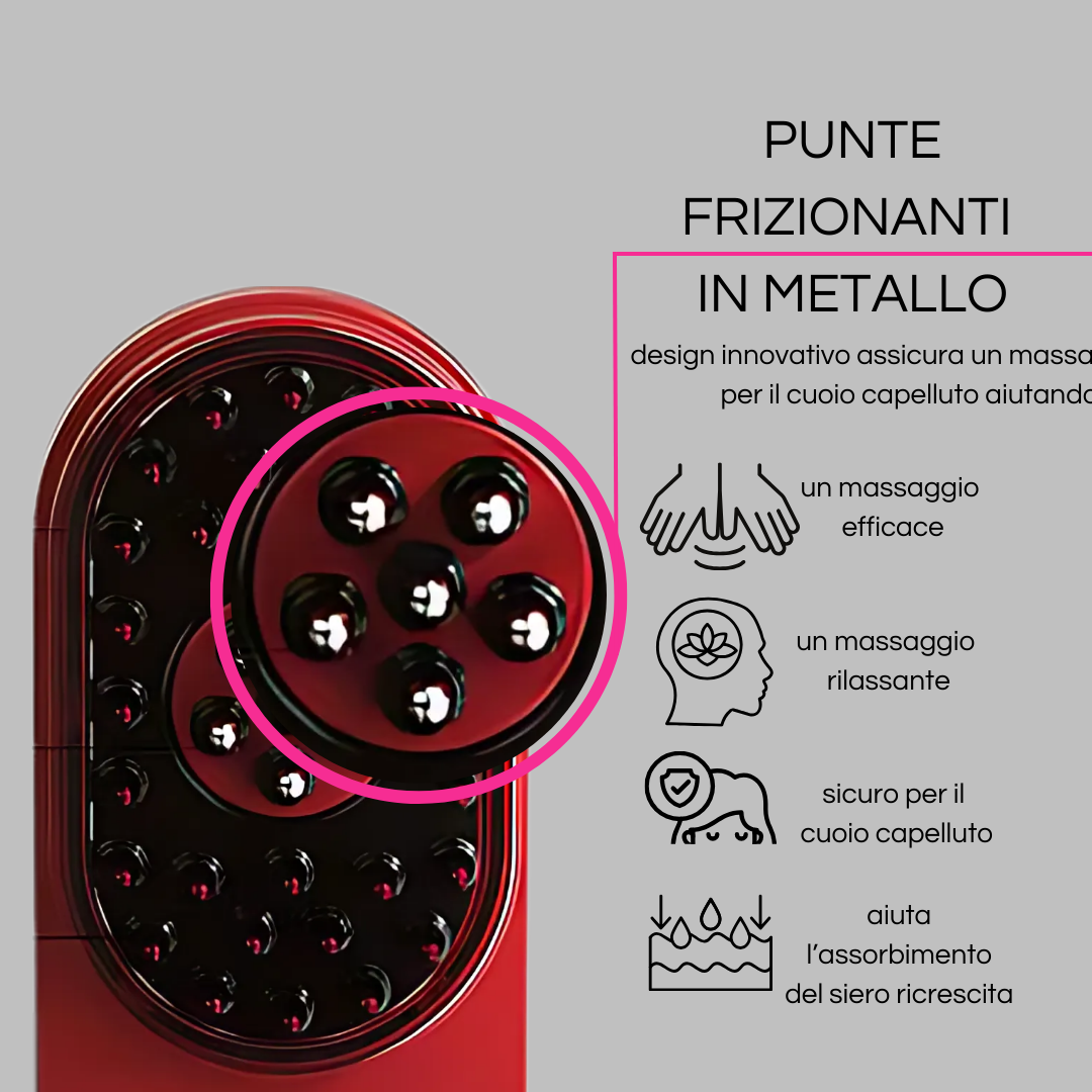 Spazzola LED ProTherapy: Crescita, Cura e Benessere dei Capelli + Siero in OMAGGIO